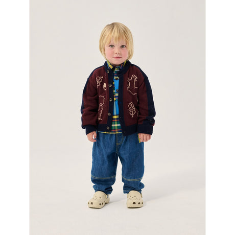 Bobo Choses Midnight Blue Taxi Saurus Tag Denim Bukser