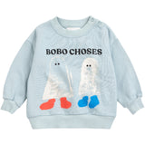 Bobo Choses Light Blue Booty Ghosts Collegegenser