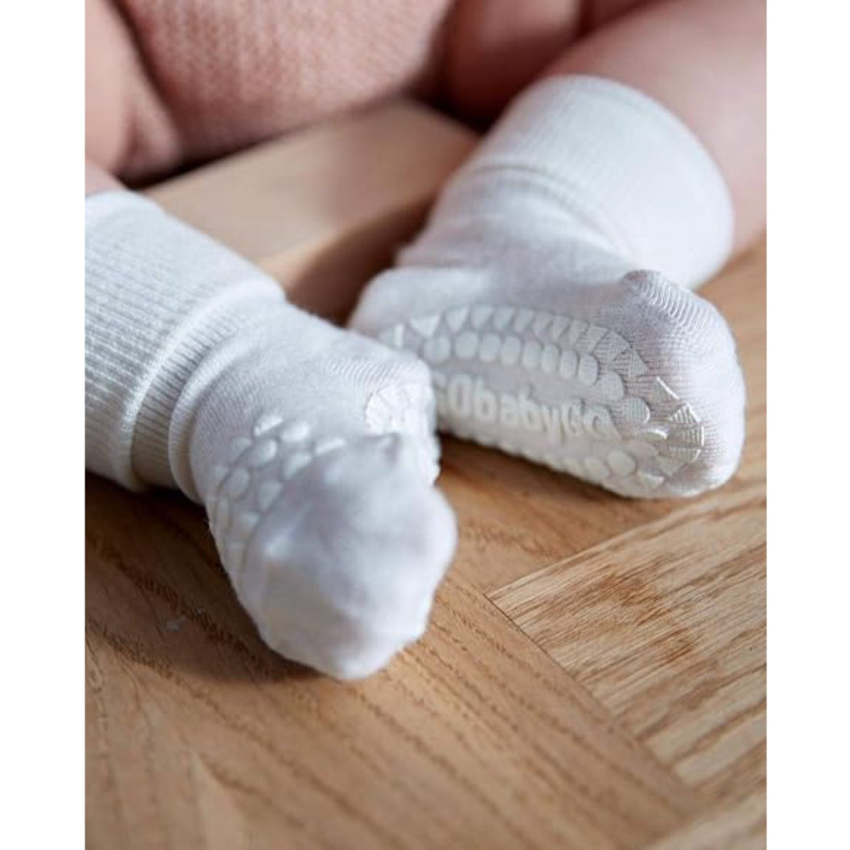 GObabyGO Bamboo Sokker Antislip Offwhite