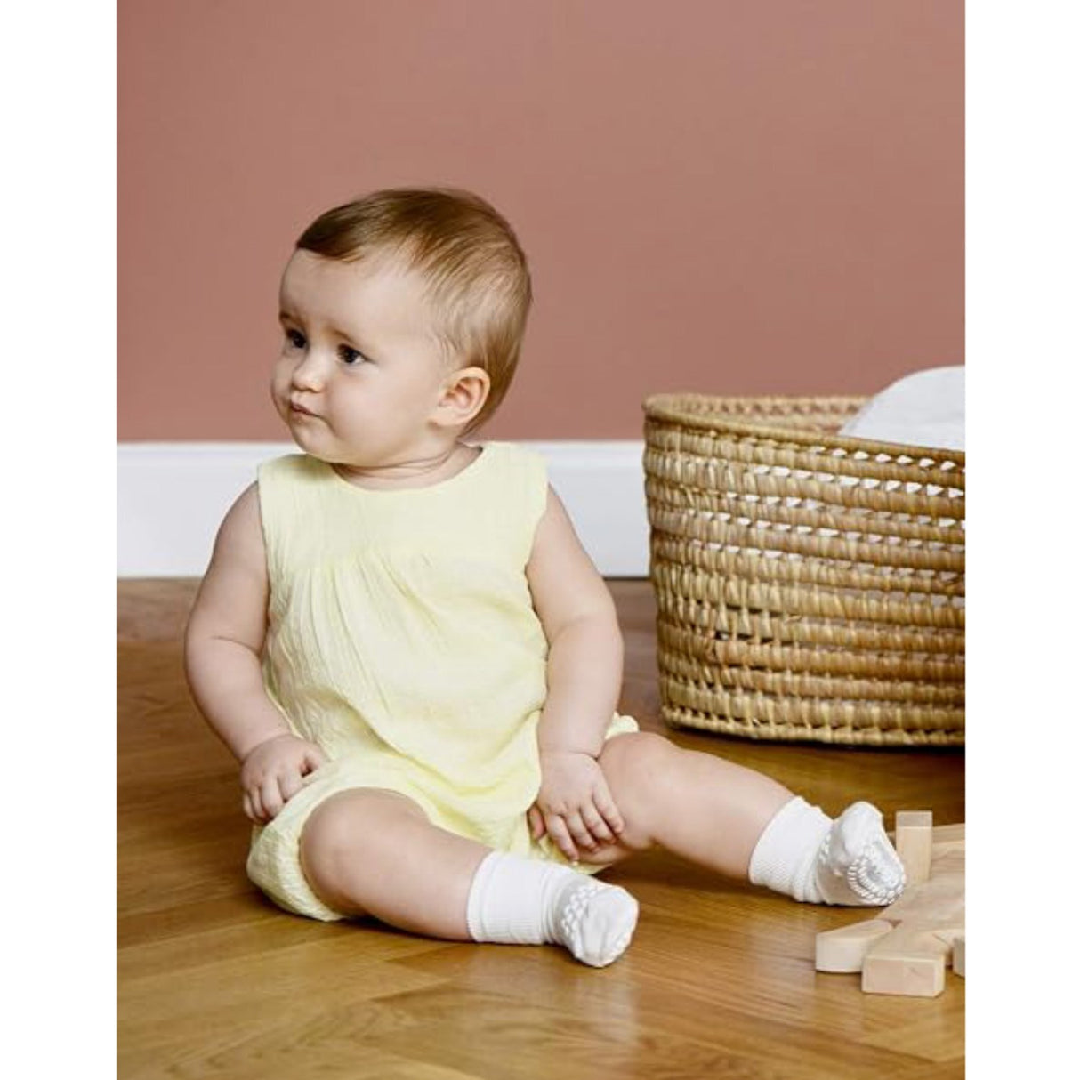 GObabyGO Bamboo Sokker Antislip Offwhite