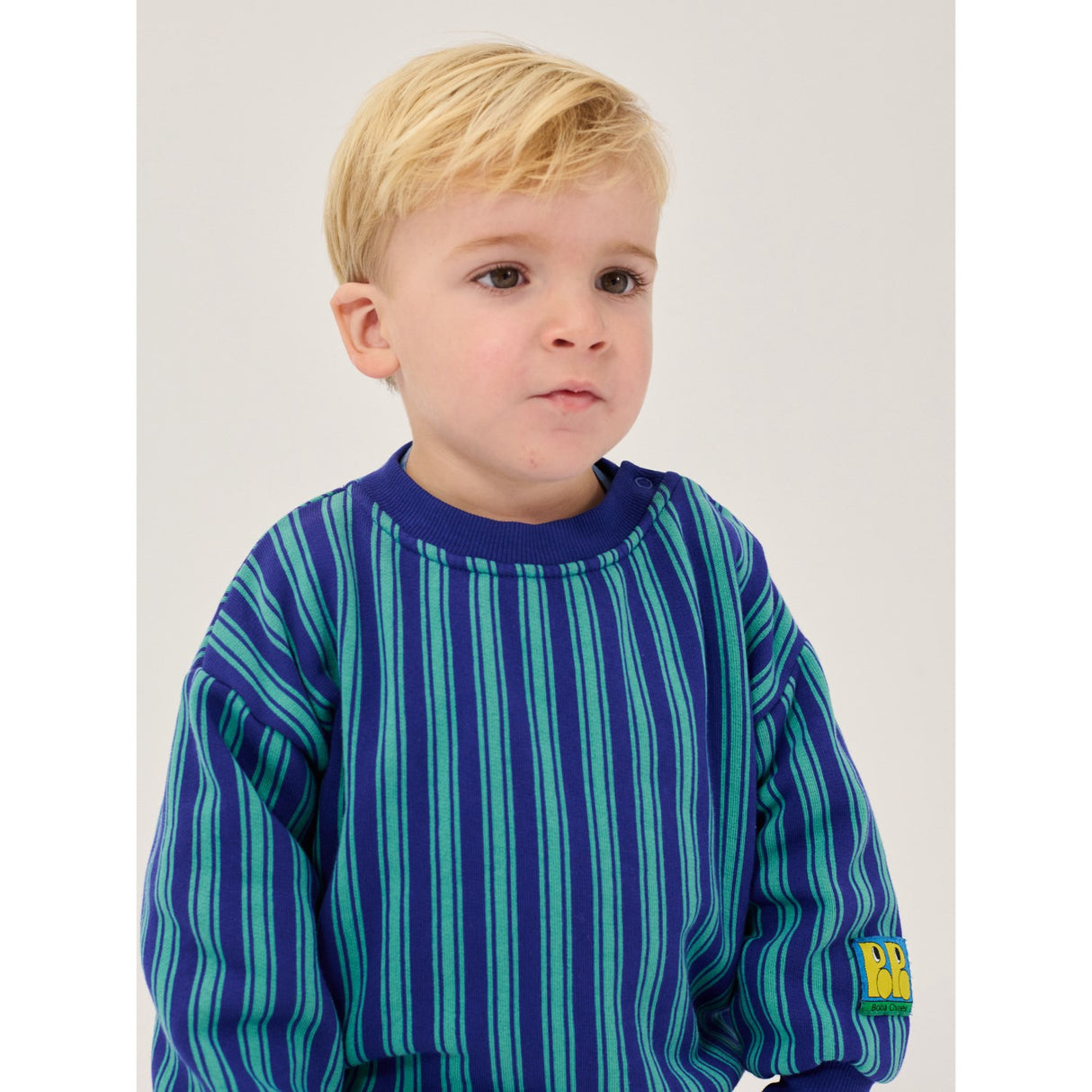Bobo Choses Blue Booo Bo Choses Tag Stripes Collegegenser