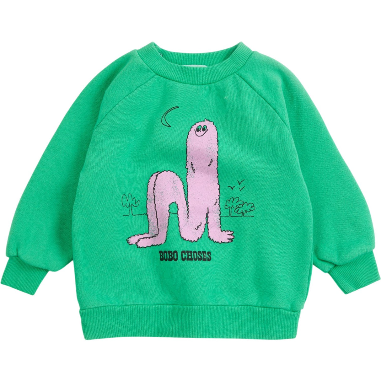 Bobo Choses Green Long Pinky Puff Collegegenser