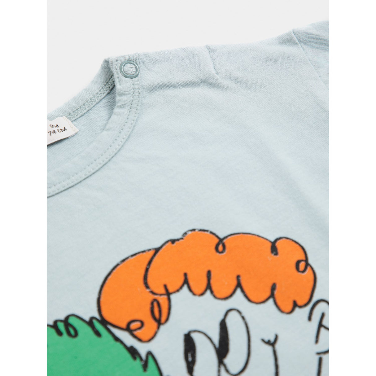 Bobo Choses Light Blue Hug Hairy Monster T-Shirt