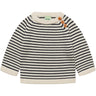 FUB Ecru/Navy Baby Sweater