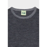 FUB Steel/Dark Navy Rib Bluse