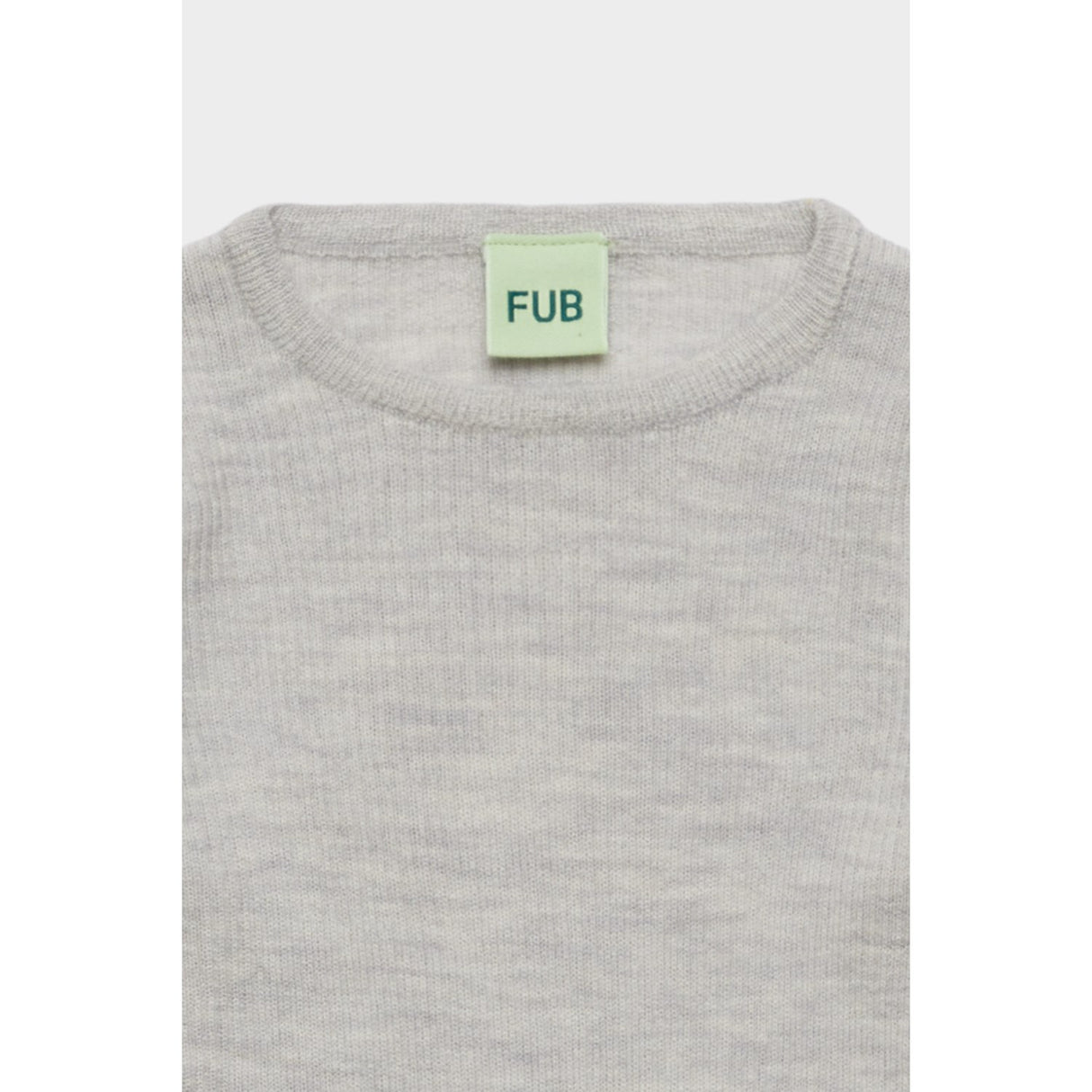 FUB Light Grey Melange Rib Bluse