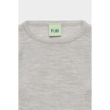 FUB Light Grey Melange Rib Bluse