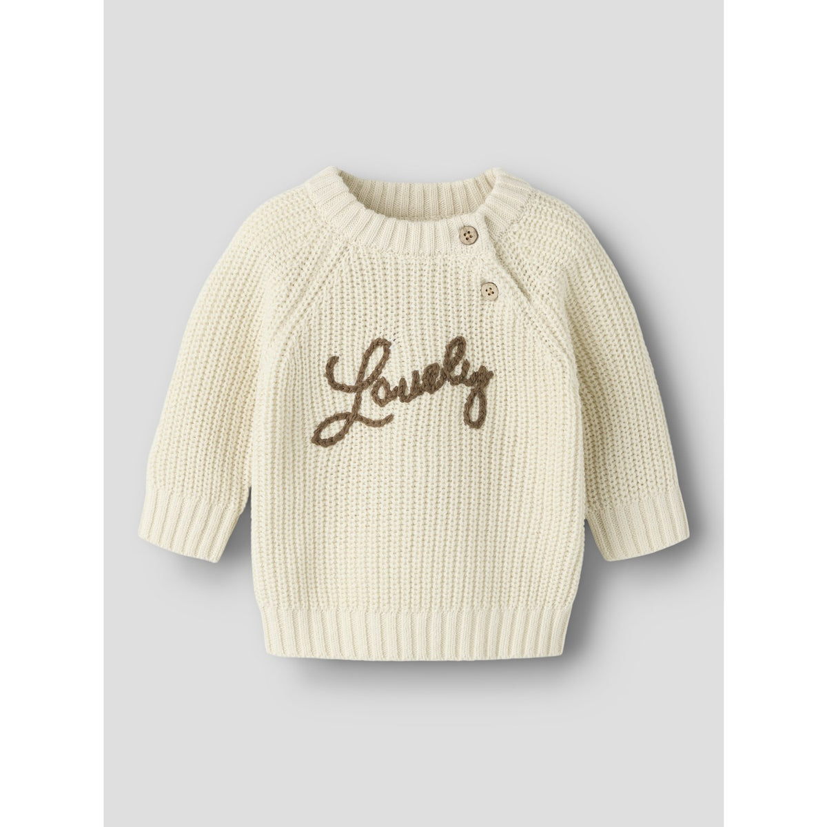 Lil'Atelier Turtledove Lovely Nbfemlen Emb Ls Strikk Lil