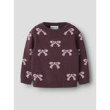 Name It Catawba Grape Mauve Shadows Bow Nmfrekka Ls Strikk