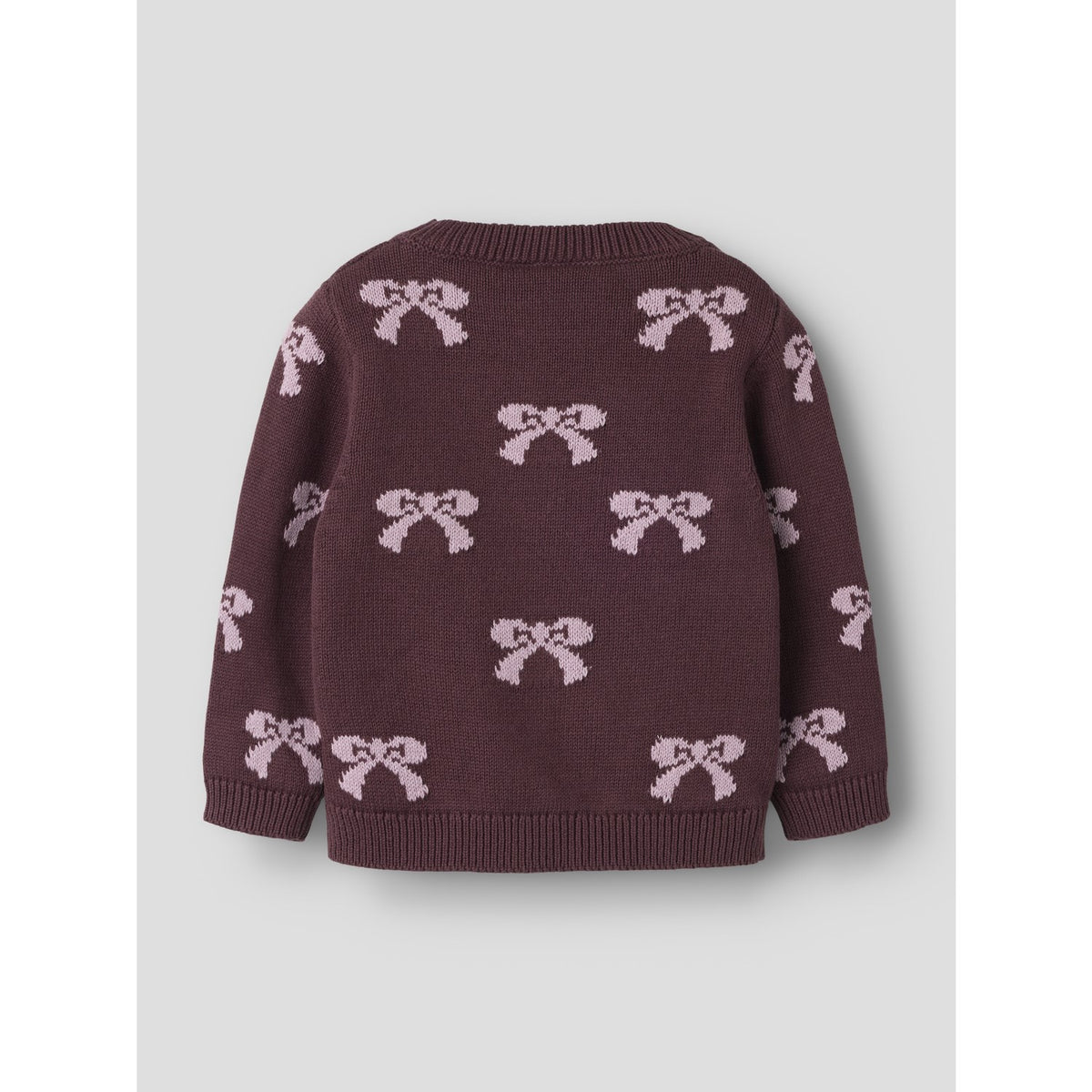 Name It Catawba Grape Mauve Shadows Bow Nmfrekka Ls Strikk