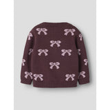 Name It Catawba Grape Mauve Shadows Bow Nmfrekka Ls Strikk