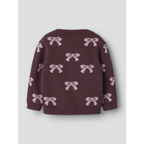 Name It Catawba Grape Mauve Shadows Bow Nmfrekka Ls Strikk