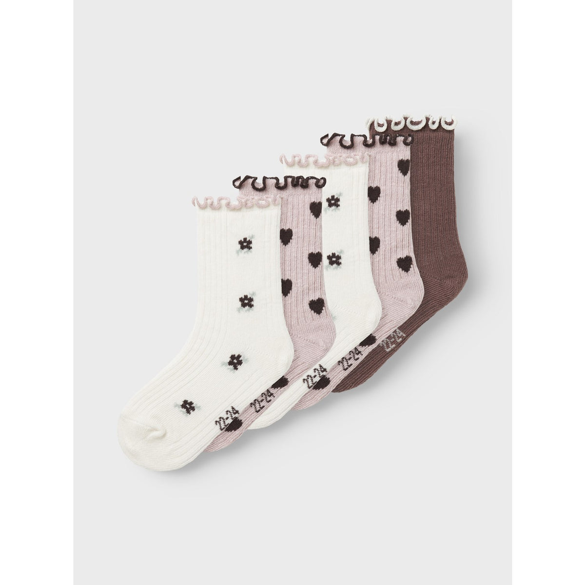 Name It Peppercorn Nmfnetti 5-Pack Strømper