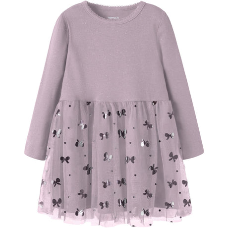 Name It Mauve Shadows Nmfrosally Ls Kjole