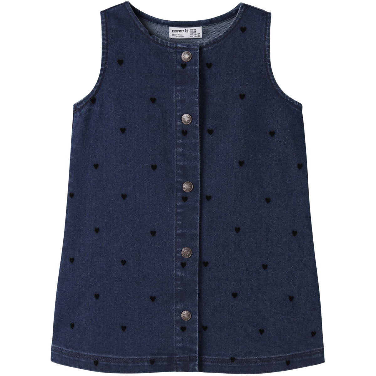 Name It Dark Blue Denim Nmfclara Sl Dnm Kjole 4780-Qk