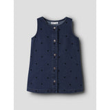 Name It Dark Blue Denim Nmfclara Sl Dnm Kjole 4780-Qk