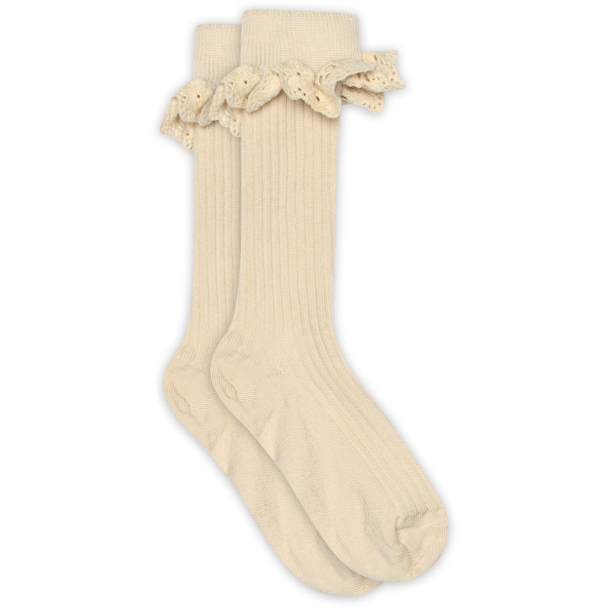 Mp Danmark Ecru Lea Knee Strømper Lace