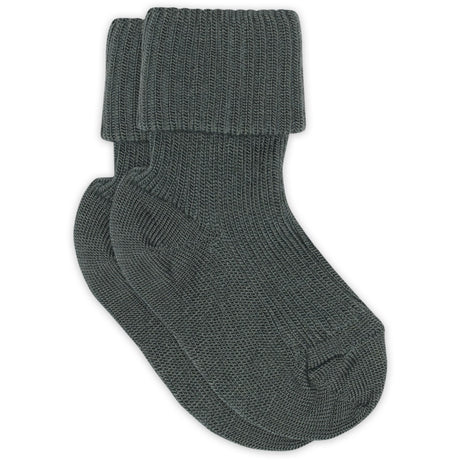 Mp Danmark Dark Forest Ull Rib Baby Strømper