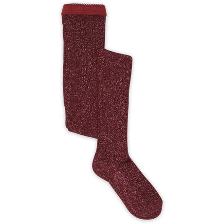 Mp Danmark Wine Red Celeste Glitter Strømpebukser