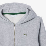 LACOSTE Argent Chine Heather Core Fleece Full Zip Hoodi