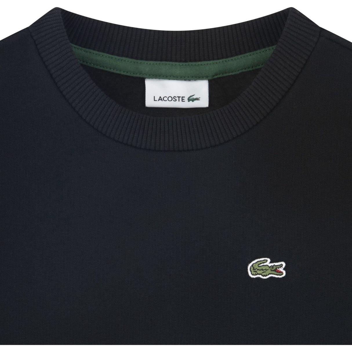 LACOSTE Noir Core Fleece Crew