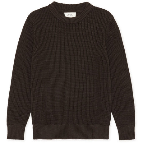 Les Deux Kids Molé Brown Rib Crewneck Strikk Kids