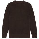 Les Deux Kids Molé Brown Rib Crewneck Strikk Kids