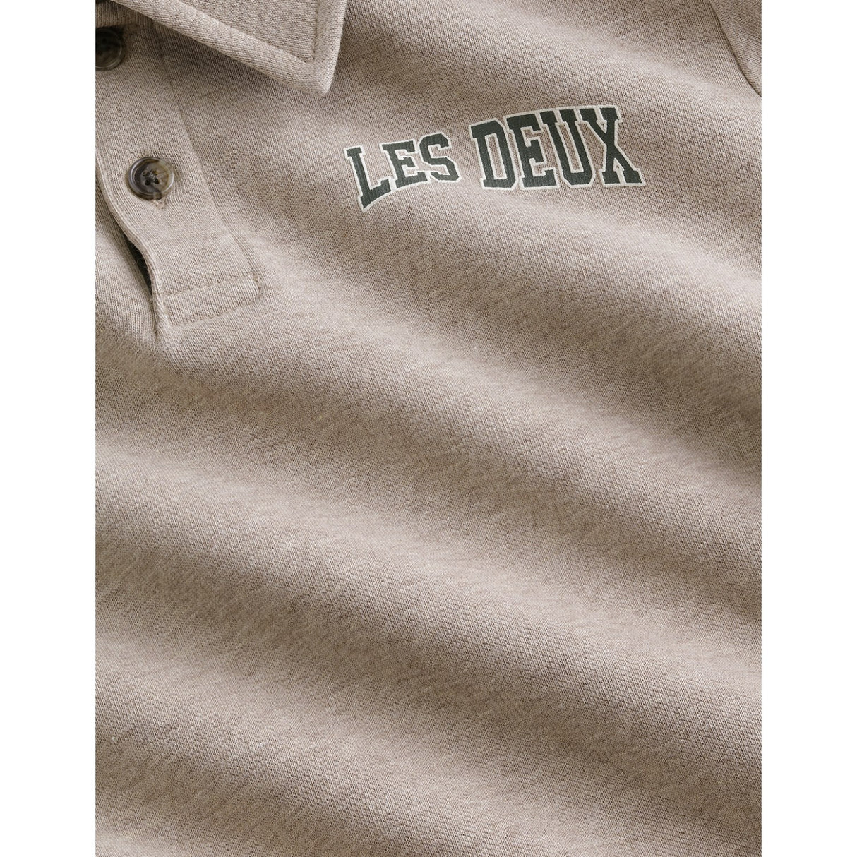 Les Deux Kids Dark Sand Melange College Rugby Polo Collegegenser Kids