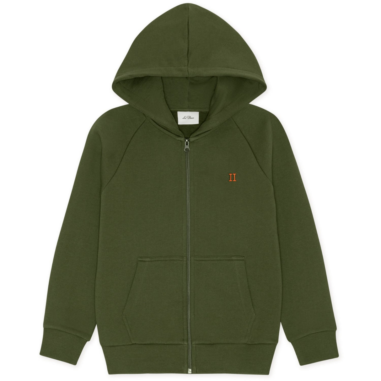 Les Deux Kids Rifle Green Core Contrast Glidelås Hettegenser Kids
