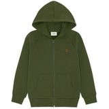 Les Deux Kids Rifle Green Core Contrast Glidelås Hettegenser Kids