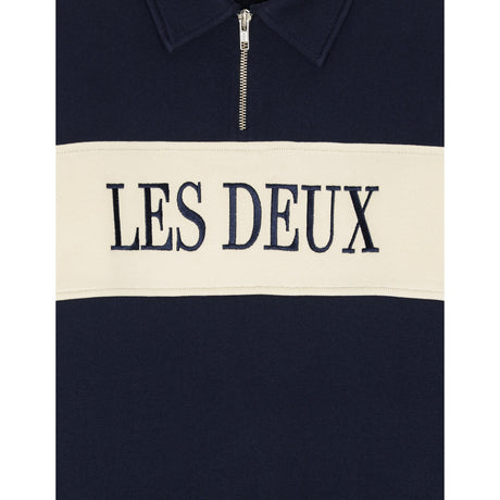 Les Deux Kids Dark Navy Glidelås Rugby Collegegenser Kids