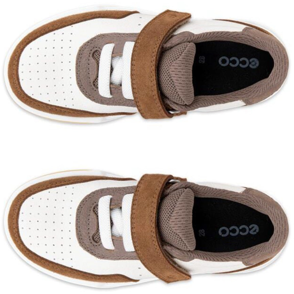 Ecco Camel/White/Marron Street Court K Lær
