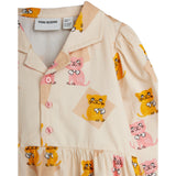 Mini Rodini Multi Kittens AOP Woven Ls Kjole