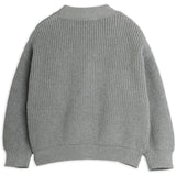 Mini Rodini Grey Melange Ritzratz Patch Strikket Cardigan