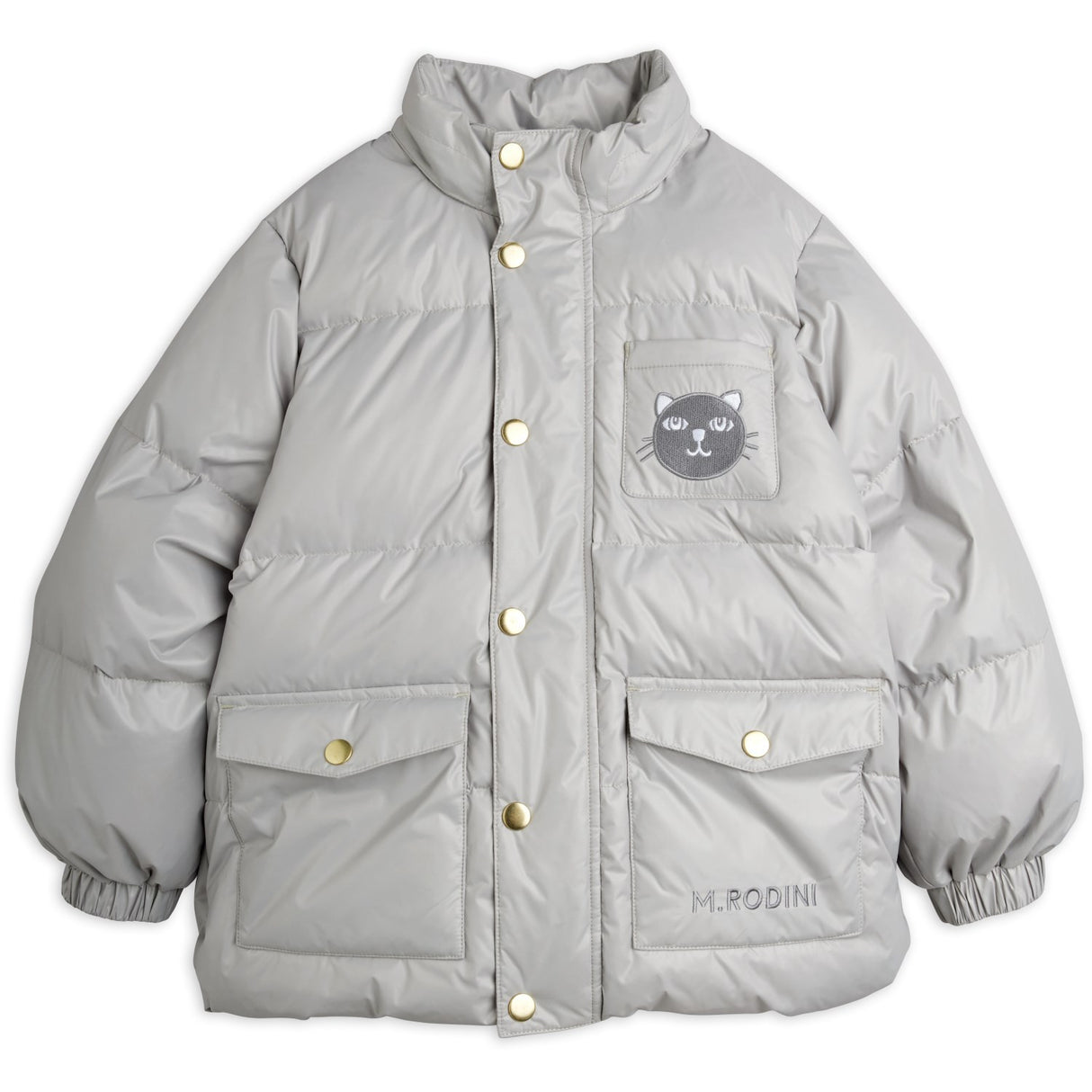 Mini Rodini Grey Kat Ears Heavy Puffer