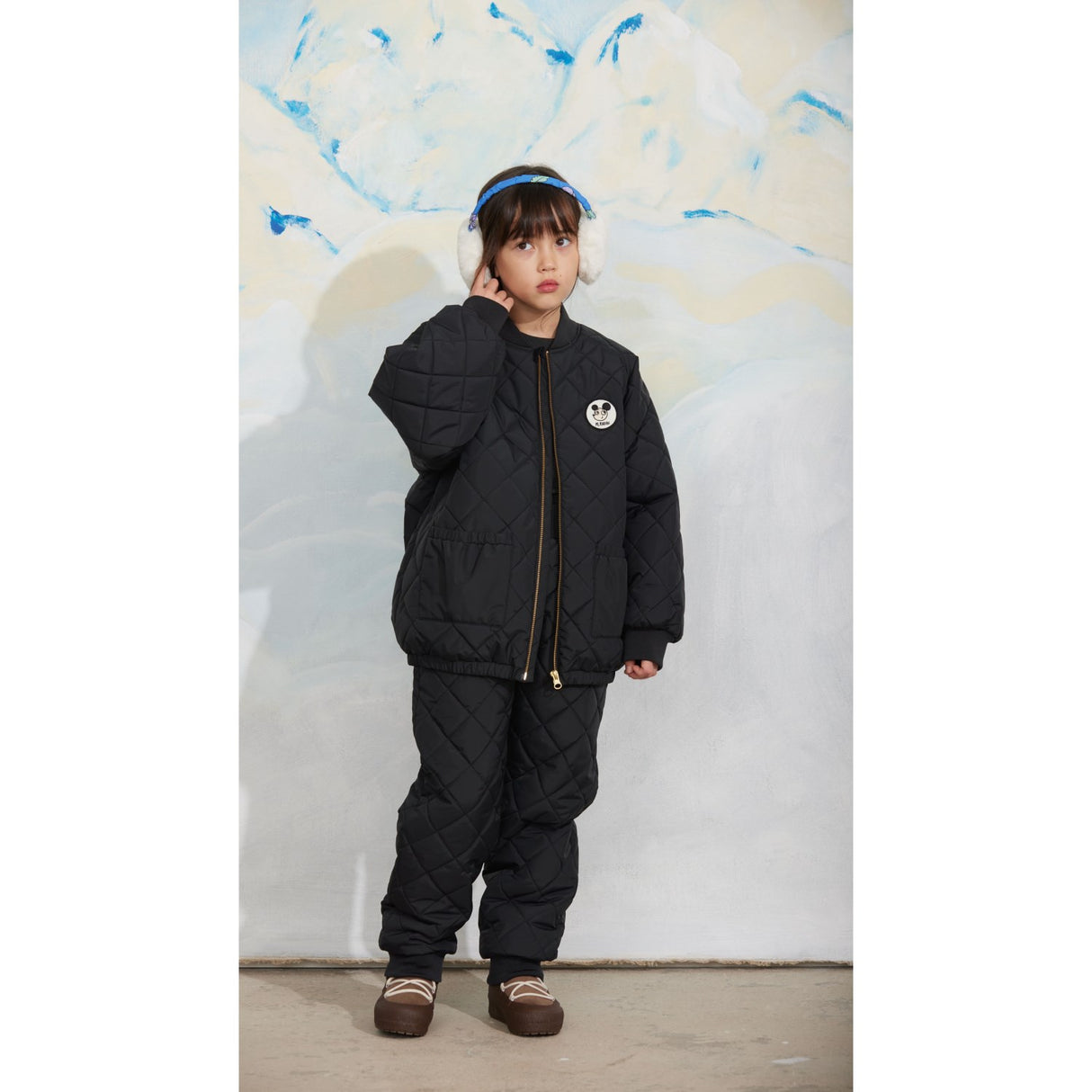 Mini Rodini Black Ritzratz Patch Vattert Puffer