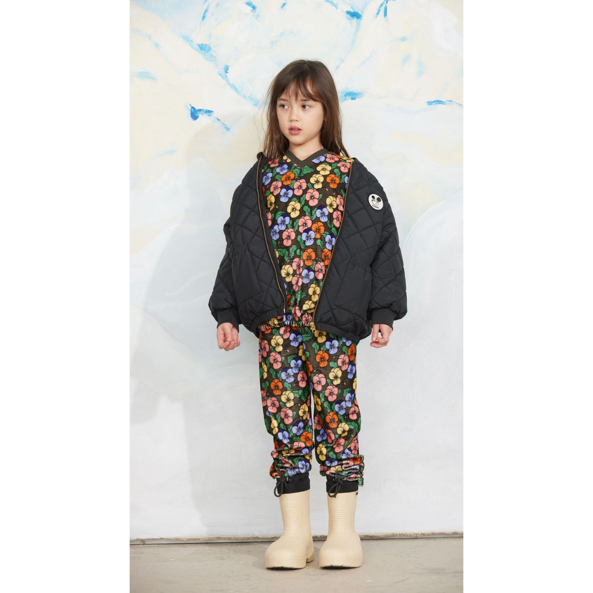 Mini Rodini Black Ritzratz Patch Vattert Puffer
