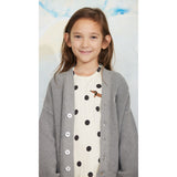 Mini Rodini Grey Melange Ritzratz Patch Strikket Cardigan