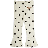 Mini Rodini Off-White Dots AOP Dog Flared Trousers
