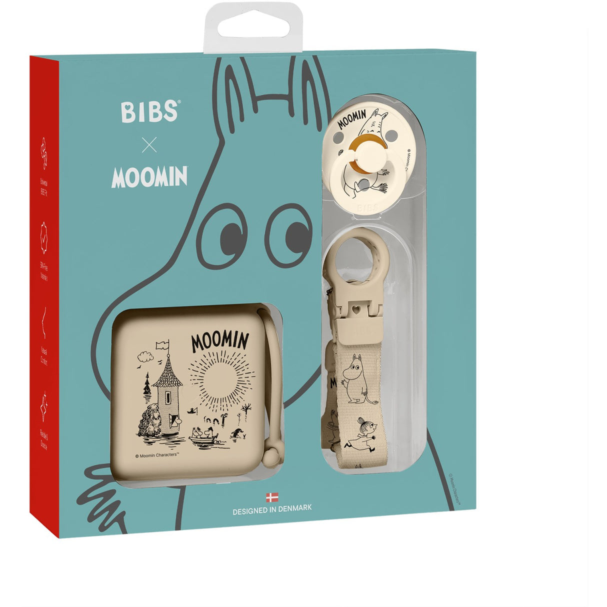 Bibs Vanilla Moomin Gave Sett Soothe & Go Latex Size 2