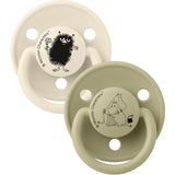 Bibs Ivory / Khaki X Moomins Smokk De Lux Stinky 2-Pakning Silikon