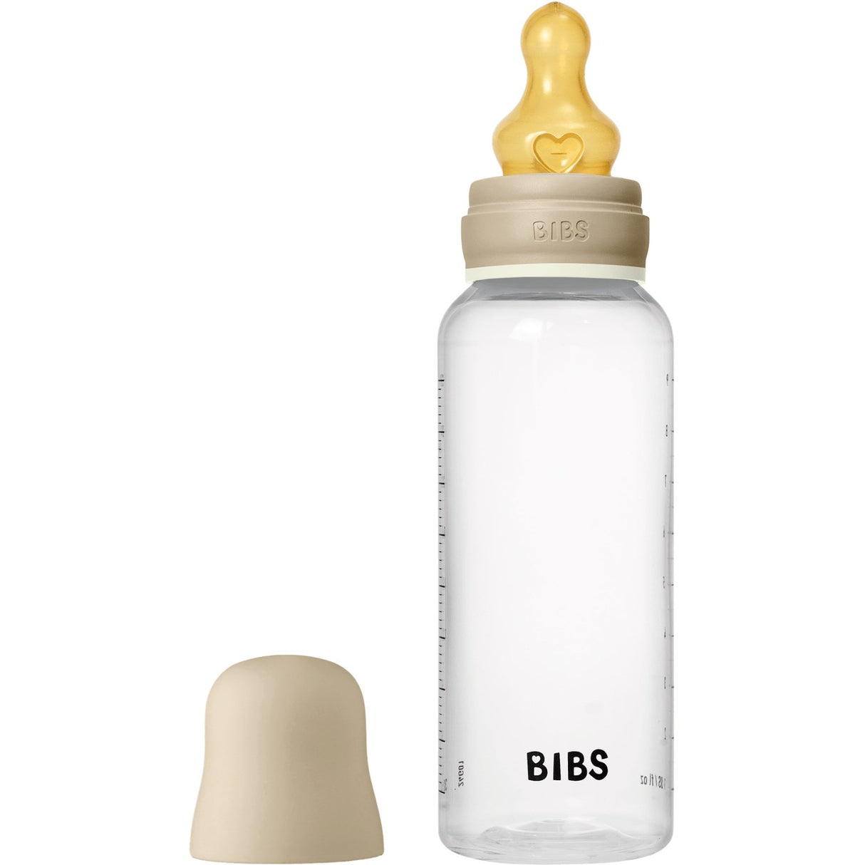 Bibs Vanilla GLOW Baby Flaske Round Latex 1-Pack 270 Ml Medium Flow