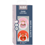 Bibs Baby Pink GLOW / Tango GLOW Smokk Colour 2-Pakning Latex