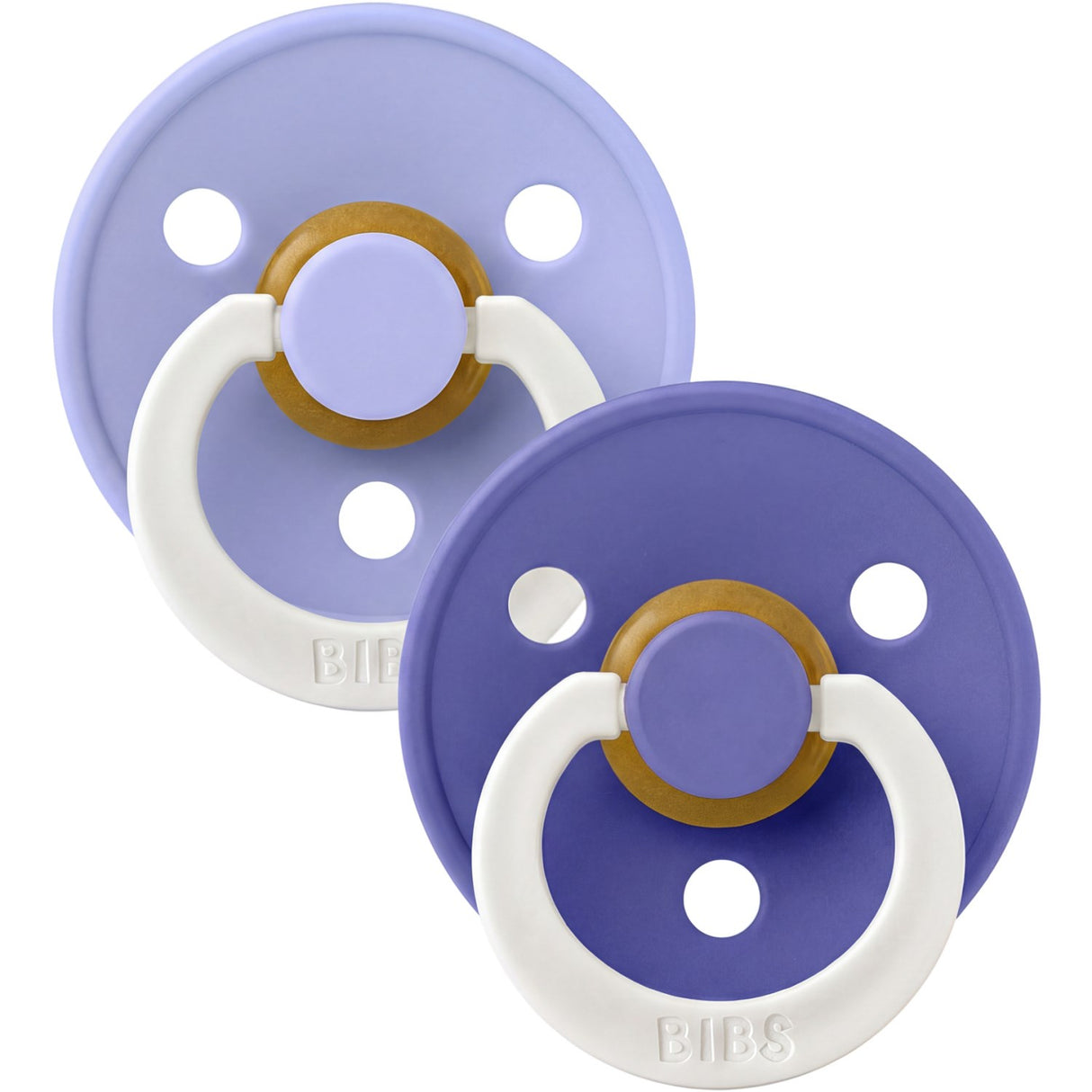 Bibs Hush GLOW / Grape GLOW Smokk Colour 2-Pakning Latex