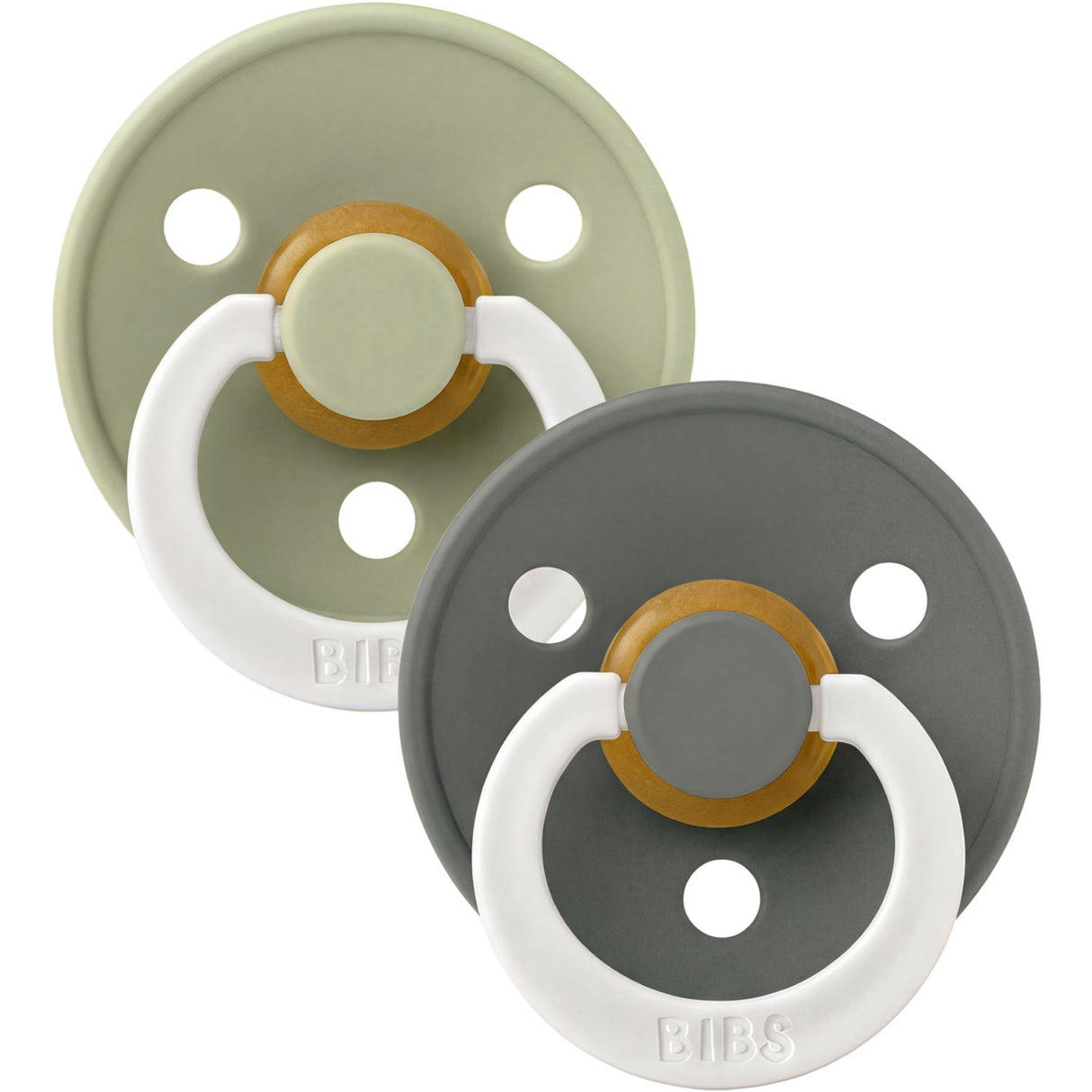 Bibs Sage GLOW / Pine GLOW Smokk Colour 2-Pakning Latex