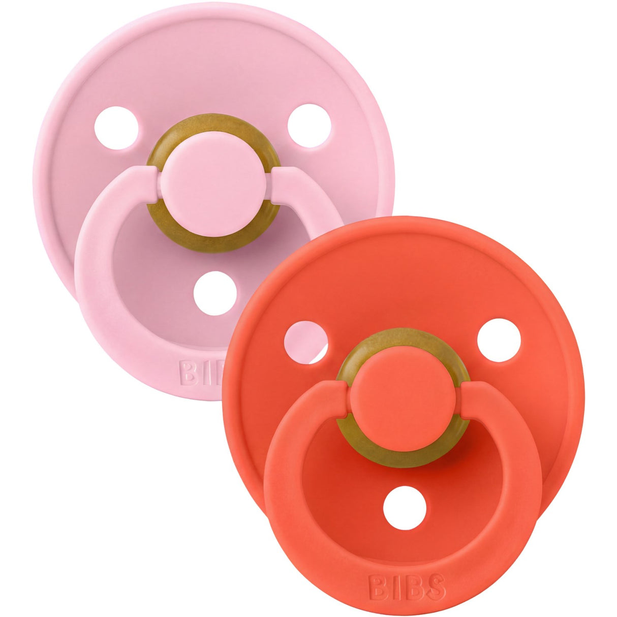 Bibs Baby Pink / Tango Smokk Colour 2-Pakning Latex