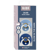 Bibs Sky Blue GLOW / Cornflower GLOW Smokk Colour 2-Pakning Latex