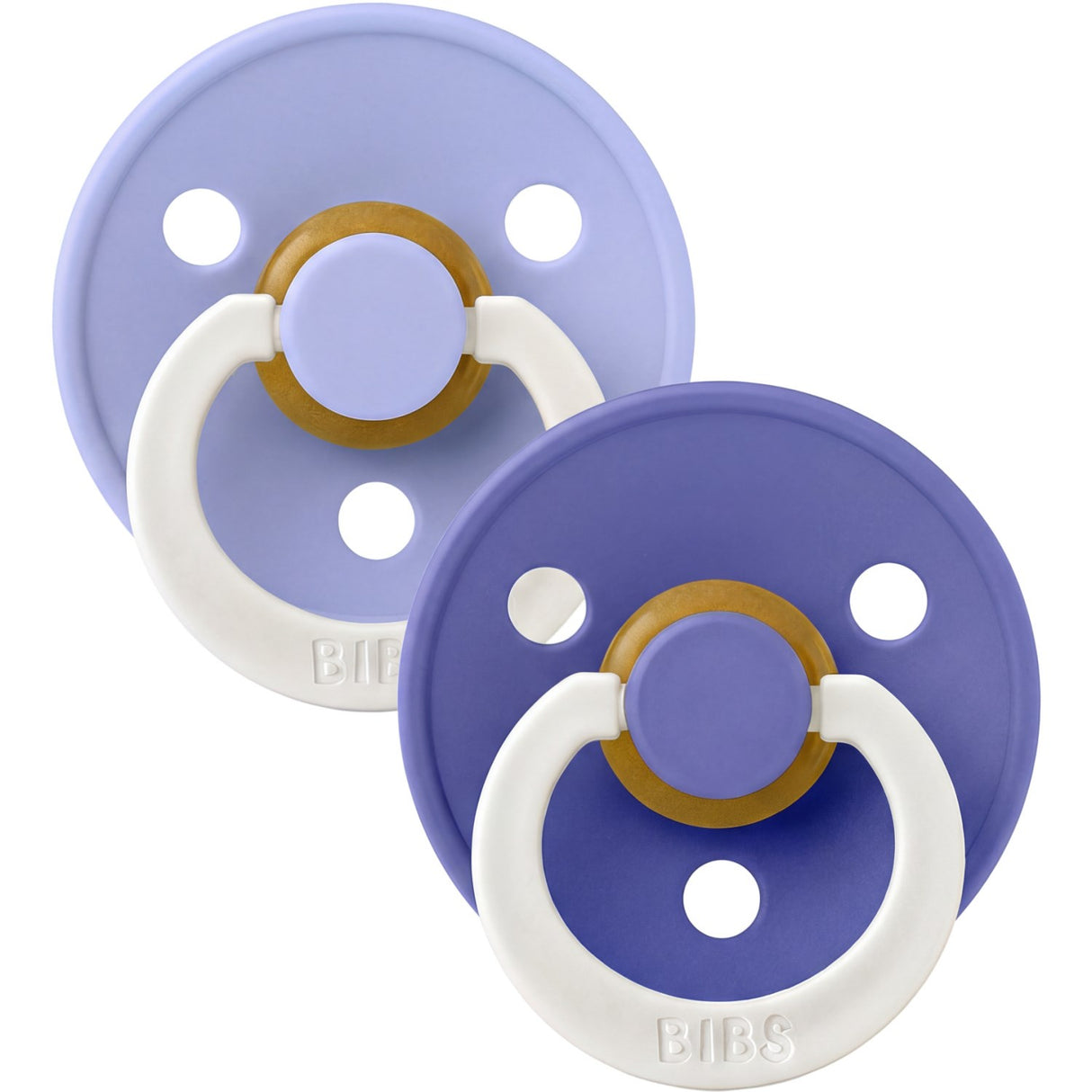 Bibs Hush GLOW / Grape GLOW Smokk Colour 2-Pakning Latex