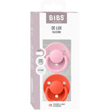 Bibs Baby Pink / Tango Smokk De Lux 2-Pakning Silikon
