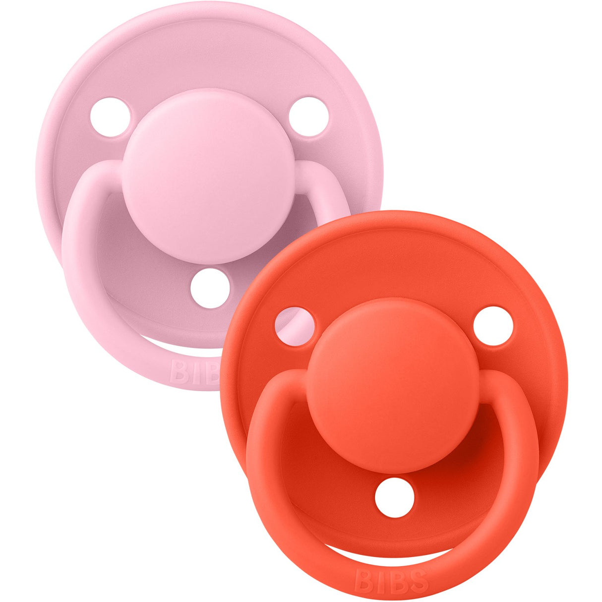 Bibs Baby Pink / Tango Smokk De Lux 2-Pakning Silikon